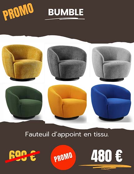 fauteuil pivotant en issu.