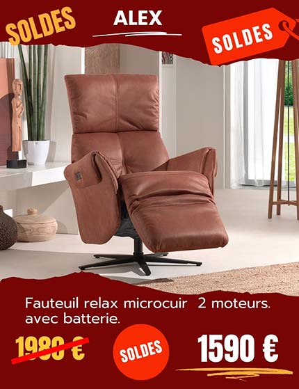 fauteuil relax cuir.