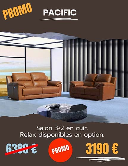 Salon 3+é en cuir miel.